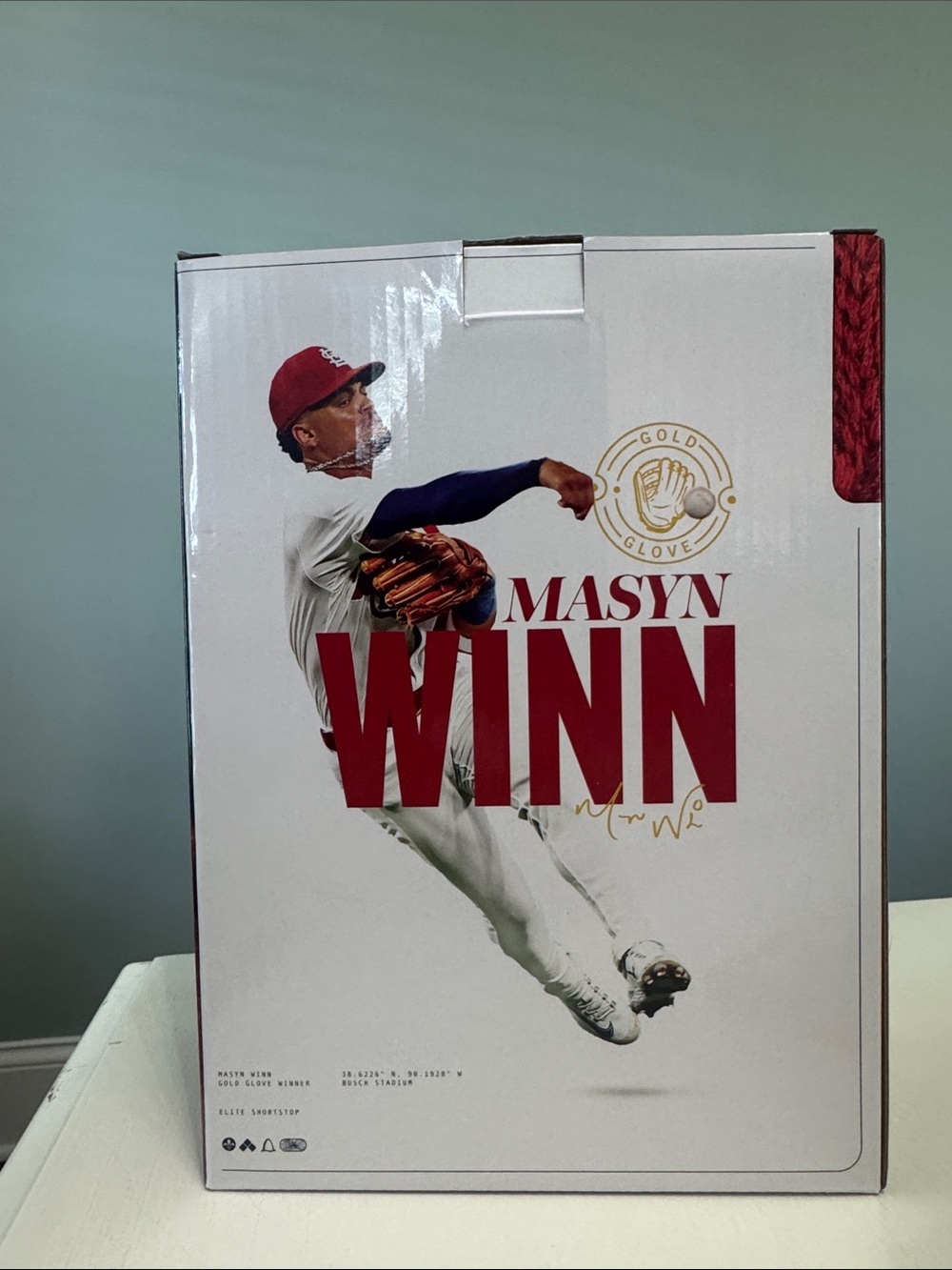 NIB St. Louis Cardinals Masyn Winn Gold Glove Bobblehead - Picture 3 of 3